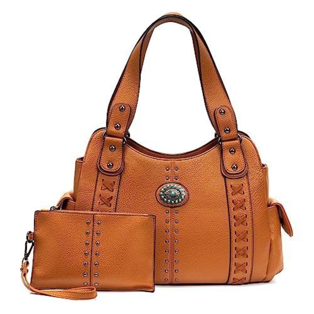 Western Boho Shoulder Bag with Wristlet